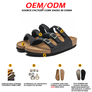Sandales Birken en liège au meilleur prix – Semelle intérieure en liège naturel pour hommes et femmes, décontractées, classiques, légères, à enfiler – OEM/ODM - Product Image 2