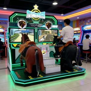 Machine de jeu d'arcade de course de chevaux à deux joueurs, à monnayeur, équipement de divertissement intérieur de grande envergure, matériel de construction - Product Image 1