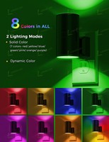 Veilleuse LED RGB cylindrique LOHAS, lampe de chevet LED changeante de couleur, veilleuse enfant à brancher pour chambre à coucher