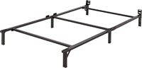 Cadre de lit en métal moderne (somier requis) avec base à 9 pieds, pour matelas King Size, montage facile sans outils, chambre à coucher, appartement