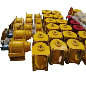 Wire rope pulling electric hydraulic truck winch