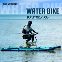 Sepeda Air Tiup OEM untuk 1 Orang, Sepeda Pedal Laut, Sepeda Air, Sepeda Air Tiup Hydrofoil