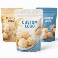 Sachet d'emballage pour céréales soufflées avec logo personnalisé, sac à fermeture éclair vertical, sachet Doypack pour snacks soufflés, avec encoche de déchirement facile, vente en gros