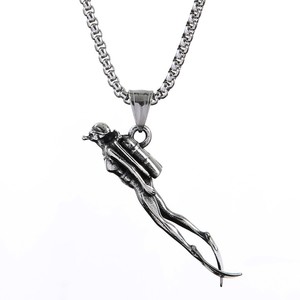Collar con colgante de buzo de acero inoxidable yunique para mujer, regalo, joyería, amuleto de moda - Product Image 1