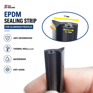 <strong>EPDM</strong> <strong>Rubber</strong> Weather Seal Strip for <strong>Aluminum</strong> <strong>Windows</strong> and Doors Heat Insulation Waterproof Customized Service - Product Image 1