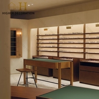 Présentoir à lunettes en bois, vitrine optique en verre transparent, décoration pour magasin d'optique tendance
