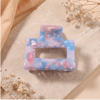 Pince à cheveux carrée creuse en acétate de cellulose, texture marbrée, accessoires pour femmes et filles, coiffure quotidienne 880026