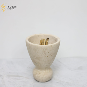 YUSHI 高品质天然洞石香炉，适用于室内装饰、酒店公寓 - Product Image 3