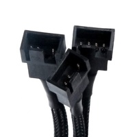 Kabel Ekstensi PWM Y Splitter 1 hingga 3 CPU 4 PIN Connector dengan Jaket PVC untuk Kipas Pendingin Kontrol Suhu Casing PC