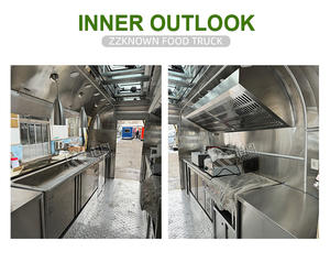 Concession de remorque OEM Commercial OEM Food extérieur Camion de rue mobile Chariot de fast-food doré à vendre - Product Image 6