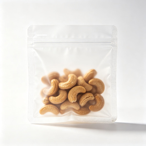 Sachet en plastique transparent refermable personnalisé avec fermeture éclair, emballage LDPE pour noix et en-cas - Product Image 1