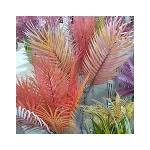 Bunga Sentuhan Nyata Daun Buatan Edisi Warna-warni Daun Besi - Product Image 1