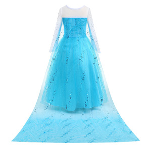 Costume da Principessa <span class=keywords><strong>Elsa</strong></span> Classico di <span class=keywords><strong>Frozen</strong></span>, <span class=keywords><strong>Vestito</strong></span> per Cosplay Anime TV e Film, Abito da Festa per Bambini - Product Image 4