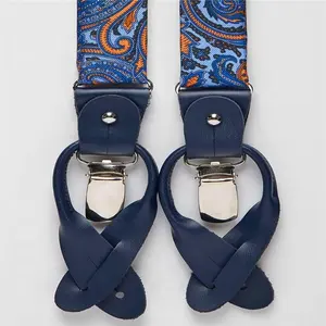 PU Leather Suspenders with MetalBelt Buckle