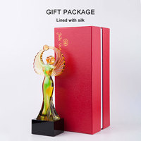 Trofeo de Cristal Personalizado de la Serie Jadevertu Goddess, Ecológico y con Acabado Arenado