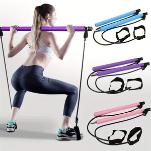 Kit de Barra de Pilates Portátil con Banda de Resistencia, Barra de Yoga, Bucle para Pies para Yoga, Estiramiento, Escultura Corporal, Giro y Abdominales - Product Image 2