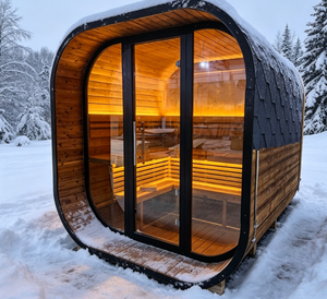Sauna de Vapor Cuadrada de Madera Maciza para Exteriores, con Acabado Negro, para Aliviar la Inflamación Post-Entrenamiento, Gran Venta - Product Image 3
