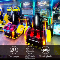 Machine d'arcade simulateur de course automobile en métal à monnayeur, jeu de simulation de course automobile et de moto dynamique pour divertissement intérieur, version espagnole