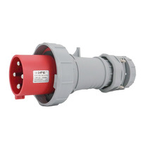 Connecteur industriel aéronautique étanche en laiton Hefeng personnalisé, fiche de câble 63A, 3 conducteurs, 4 broches, 5 prises droites dissimulées, IP67