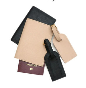 Ensemble d'accessoires de voyage en cuir PU <span class=keywords><strong>personnalisé</strong></span> motif lettre couverture de passeport étiquette de <span class=keywords><strong>bagage</strong></span> <span class=keywords><strong>porte</strong></span>-passeport - Product Image 4