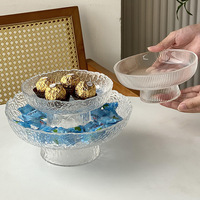 Assiette à fruits en verre élégante et luxueuse, vaisselle écologique pour salon et réception, MOQ 20 pièces