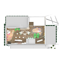 Aire de jeux intérieure commerciale à thème nature, équipement de jeu souple interactif et sécurisé pour tout-petits avec toboggan et espace parent.