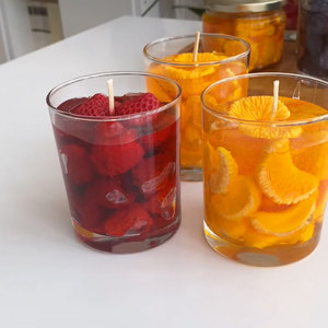 เทียนหอมกลิ่นผลไม้รสส้มแยม<span class=keywords><strong>สต</strong></span>รอเบอร์รี่สีแดงเทียนหอมระเหยทำมือสุดสร้างสรรค์สำหรับตกแต่งโต๊ะขนม - Product Image 6