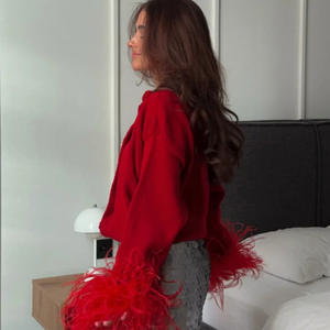 <span class=keywords><strong>Pull</strong></span> à manches longues en mélange polyester et laine avec coutures sur les poignets, style INS, pour femmes européennes et américaines, collection automne, best-seller <span class=keywords><strong>AliExpress</strong></span> - Product Image 5