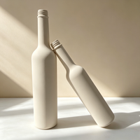 Nouvelle bouteille pompe à lotion en HDPE écologique à col long et fin, 300 ml/500 ml/800 ml, contenant en plastique en forme de vin pour sérum de soin de la peau