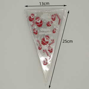 Sacs à fermeture éclair en PE durables personnalisés avec motif de Noël, recyclables pour les cadeaux, les collations, les fruits secs, 100 par paquet - Product Image 5