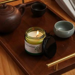 Vente en gros de bougies parfumées créatives en cire de soja, point de fusion <span class=keywords><strong>à</strong></span> 68 degrés, <span class=keywords><strong>bouchon</strong></span> en <span class=keywords><strong>bois</strong></span> vert, niches sans fumée pour anniversaires et cadeaux - Product Image 3