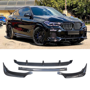 Lame de pare-choc avant à lèvre en carbone avec séparateur, accessoire pour voiture, <span class=keywords><strong>BMW</strong></span> G06 <span class=keywords><strong>X6M</strong></span> G05 X5M <span class=keywords><strong>2019</strong></span> + - Product Image 4