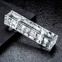 Brique de verre perforée à texture d'écorce d'orange, faite à la main, de luxe, pour la décoration d'hôtels et de salons, architecture décorative