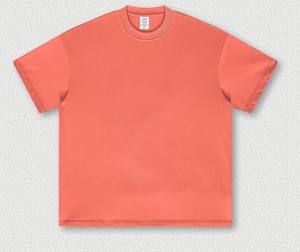 TRUEN 2023 vêtements pour hommes été goutte épaule col rond couleur unie à manches courtes logo personnalisé coton surdimensionné hommes T-shirt - Product Image 3