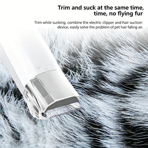 Appareil de toilettage pour animaux de compagnie 7-en-1 multifonctionnel, sûr, portable, rechargeable, en plastique, automatique, écologique, silencieux, avec peignes aspirants à motif de dessin animé - Product Image 3