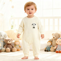 Combinaison-pull en velours mousse pour bébé, printemps-automne, manches longues, vêtements pour nouveau-né, confortable, doux pour la peau, combinaison de ramper