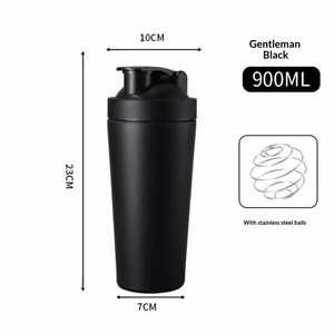 Bouteille <span class=keywords><strong>shaker</strong></span> sport isotherme en acier inoxydable, anti-fuite, avec couvercle à clapet, pour le camping en plein air, la conduite, les trajets domicile-travail - Product Image 6