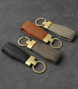 Porte-clés en cuir de <span class=keywords><strong>vachette</strong></span> de couche supérieure Porte-clés de voiture en cuir véritable de haute qualité - Product Image 3