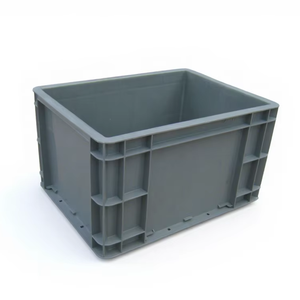 Ağır HDPE kilitlenebilir kullanımlık sızdırmaz çevre dostu palet kutusu büyük boy katı düz istiflenebilir kasalar çok amaçlı - Product Image 1