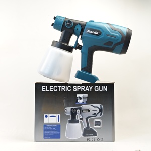 Pour pulvérisateur de peinture sans fil <span class=keywords><strong>Makita</strong></span> Style <span class=keywords><strong>18V</strong></span>, pistolet de pulvérisation électrique avec réservoir de 800 ml, 4 options de buses - Product Image 2