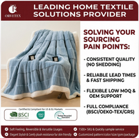 Couverture d'intérieur multifonctionnelle Orvetex en polyester 100 % écologique, couleur unie, couverture en flanelle de qualité supérieure OEM