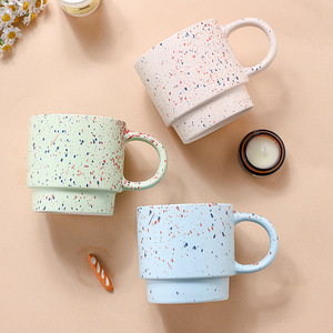 <b>Ceramic</b> Mug Marble Pattern Matte Finish Coffee Tea <b>Cup</b> Gift For Office Use - Product Image 1