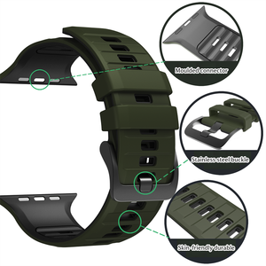 สายรัดข้อมือซิลิโคนกันน้ำสำหรับ Apple Watch Series สำหรับผู้ชายและผู้หญิง - Product Image 2