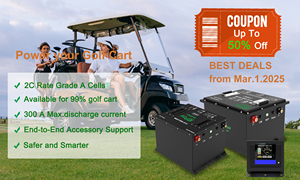 Batteria al litio Golf Cart 36v 48 v 72v 100ah 200ah lifepo4 Golf Cart batterie 48 volt 72ah batteria elettrica Golf Car Pack - Product Image 2