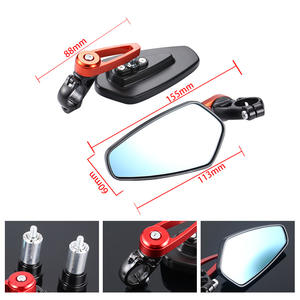 Rétroviseur de guidon de moto modifié, rétroviseur rétro, accessoires de moto, miroirs de moto - Product Image 5
