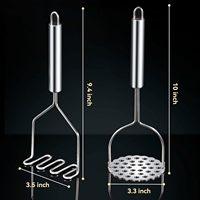 Handmatige roestvrijstalen aardappelstamper keukengereedschap voor restaurant en thuisgebruik, geschikt voor avocado, bonen, salade, groenten, fruit en vlees.