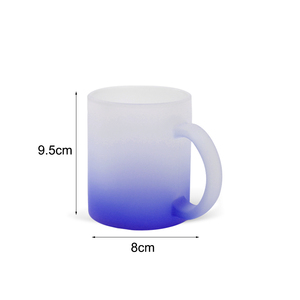 Chất lượng cao 11oz thăng hoa khoảng trống Frosted thủy tinh đầy màu sắc bia <span class=keywords><strong>Mugs</strong></span> cho truyền nhiệt in thăng hoa thủy tinh cốc cà phê - Product Image 4