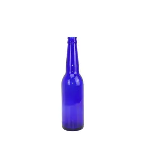 Botellas de cerveza de cuello largo de 12 onzas de grado alimenticio, 330ml, botella de cerveza de vidrio para impresión de logotipo de cerveza casera