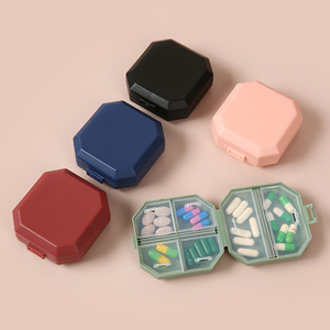 Portable Travel <b>Plastic</b> Medicine <b>Container</b> Daily Pill Organizer Box Candy Box - Product Image 1
