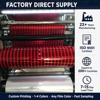 BOPP zakafdichttape 12mm 18mm Kleurrijke halsafsluiter Blauw Rood Groen Groenten Fruit Brood Poly zakmachine Groothandel